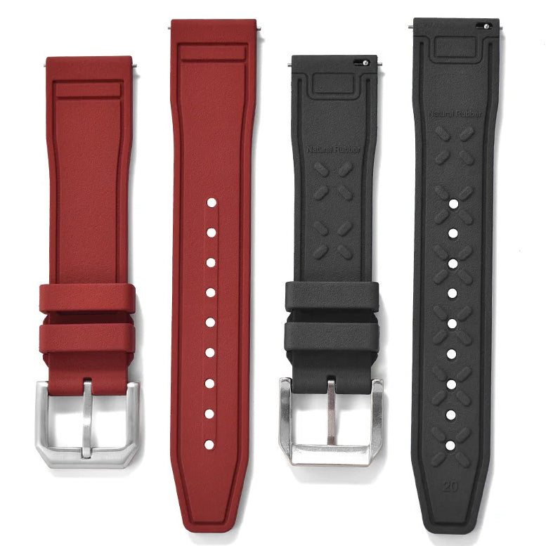20/21/22mm Waterproof Soft Quick Release FKM Smartwatch Watch Strap/Band Diving Fluororubber for iwc