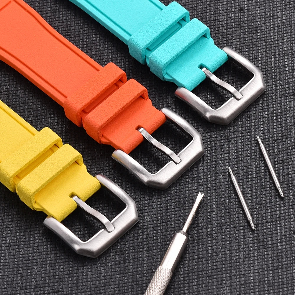 20/21/22mm Waterproof Soft Quick Release FKM Smartwatch Watch Strap/Band Diving Fluororubber for iwc