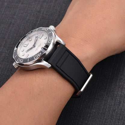 20/21/22mm Waterproof Soft Quick Release FKM Smartwatch Watch Strap/Band Diving Fluororubber for iwc