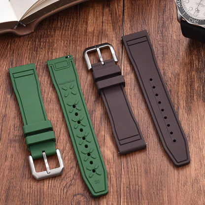 20/21/22mm Waterproof Soft Quick Release FKM Smartwatch Watch Strap/Band Diving Fluororubber for iwc