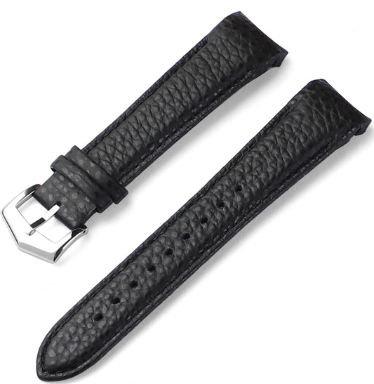 21mm Curved End Leather Watch Band for Patek Philippe AQUANAUT